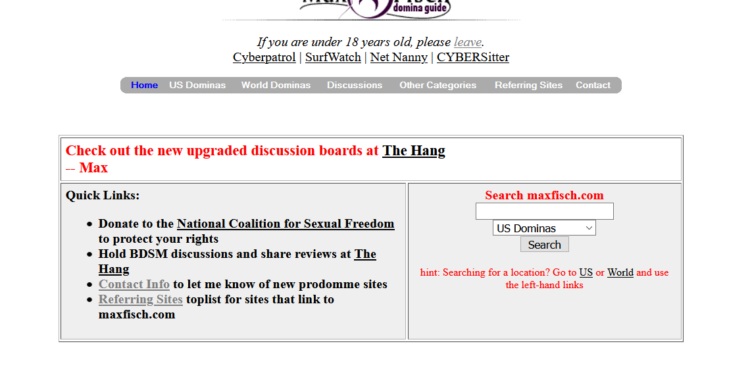 De Moeder aller Meesteressenlijsten: Max Fisch Domina Guide