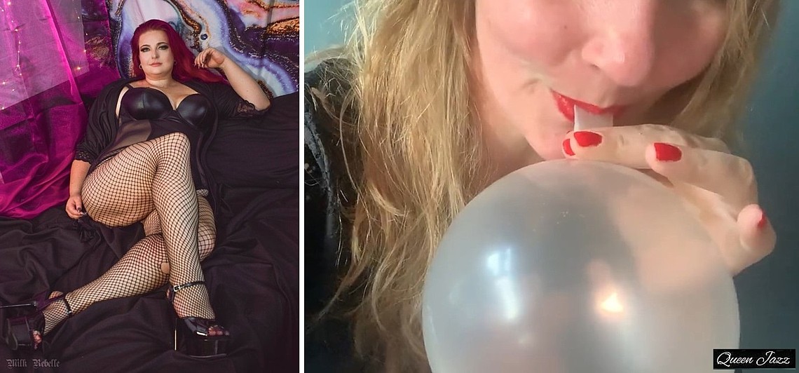 Femdom Party! Je laat Queen Jazz toch niet zelf de ballonnen opblazen? Femdom Party