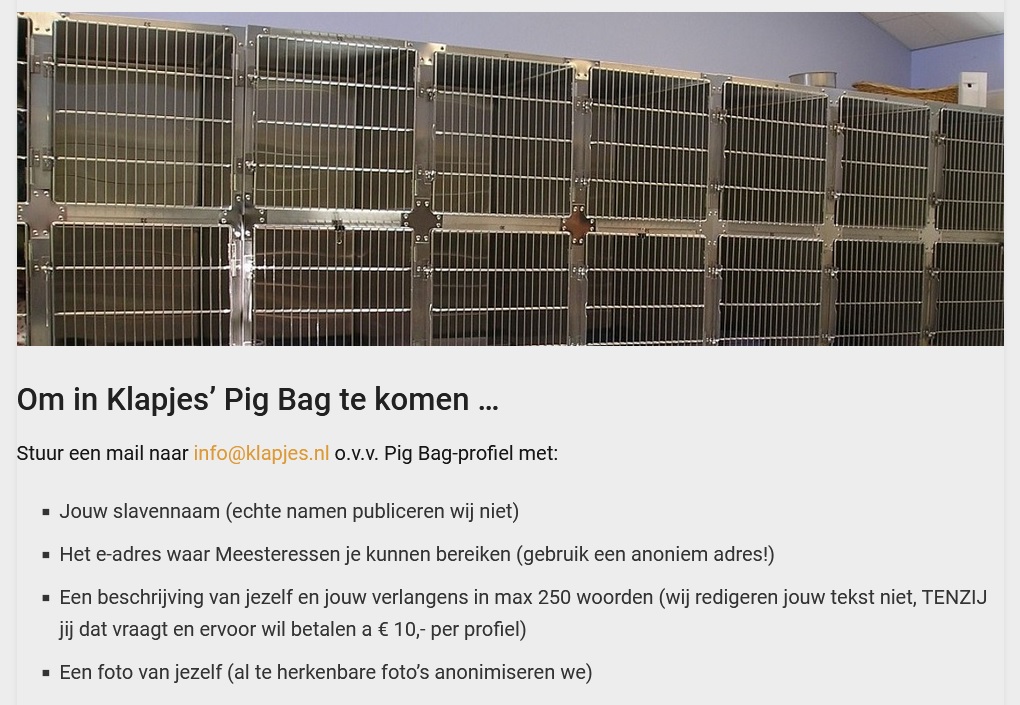 Pig Bag Klapjes