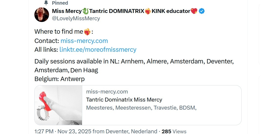 Miss Mercy schrijft ennn... ontvangt ook natuurlijk Miss Mercy schrijft